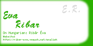 eva ribar business card