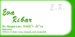 eva ribar business card